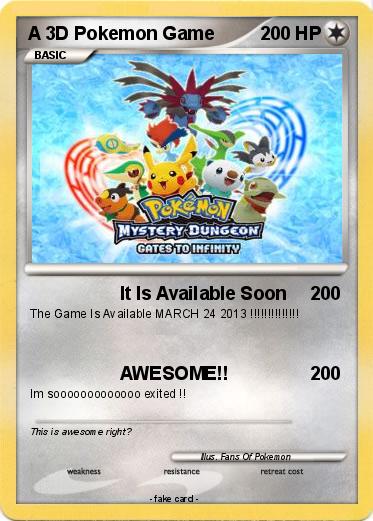 Pokemon A 3D Pokemon Game