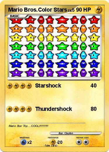 Pokemon Mario Bros.Color Stars