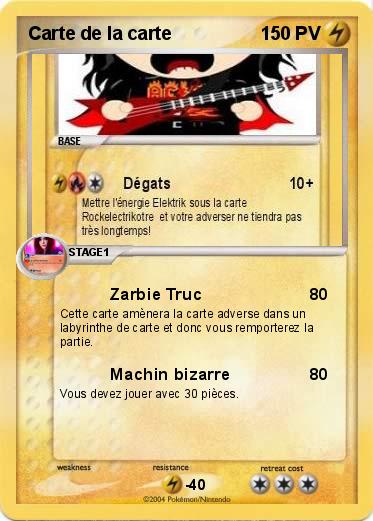 Pokemon Carte de la carte           