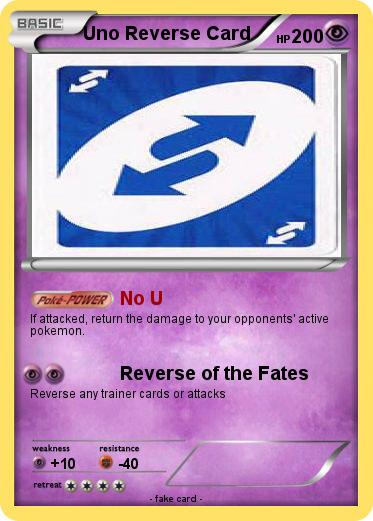 Pokemon Uno Reverse Card
