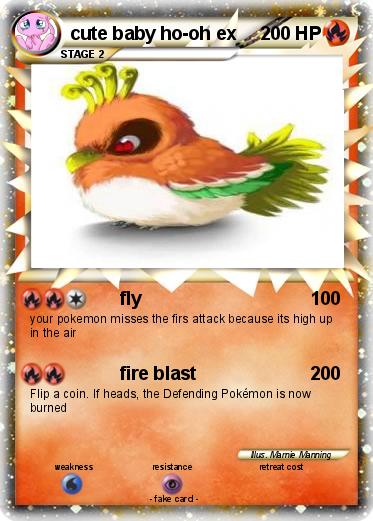 Pokemon cute baby ho-oh ex