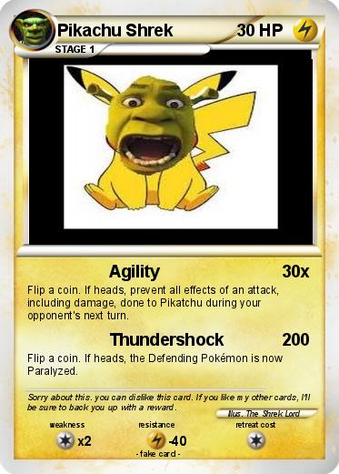 Pokemon Pikachu Shrek