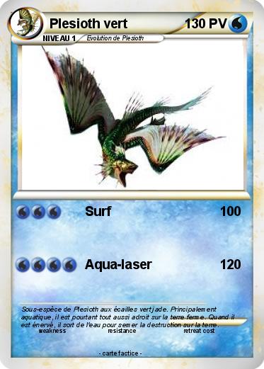 Pokemon Plesioth vert