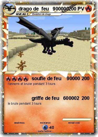 Pokemon drago de  feu   900000