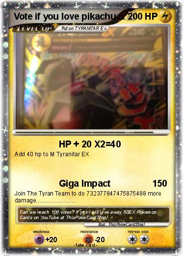 Pokemon Vote if you love pikachu