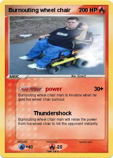 Pokemon Burnouting wheel chair