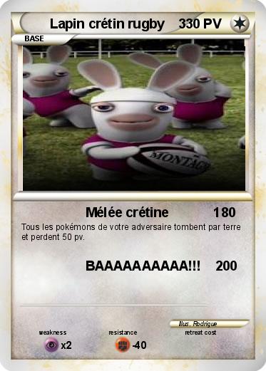 Pokemon Lapin crétin rugby    3