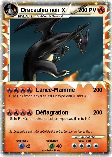 Pokemon Dracaufeu noir X