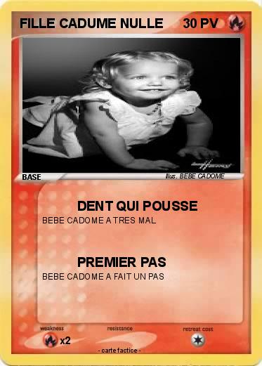 Pokemon FILLE CADUME NULLE