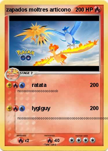 Pokemon zapados moltres articono