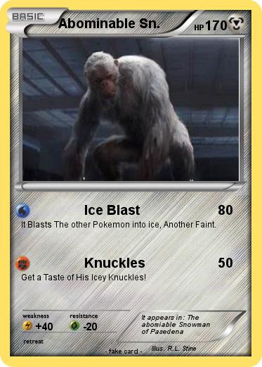 Pokemon Abominable Sn.