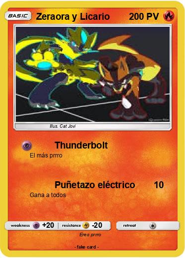 Pokemon Zeraora y Licario
