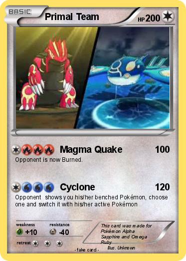 Pokemon Primal Team
