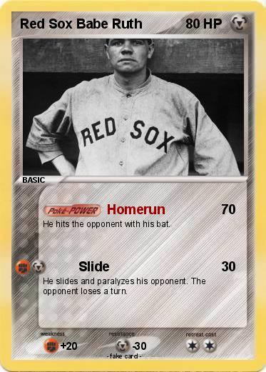 Pokemon Red Sox Babe Ruth