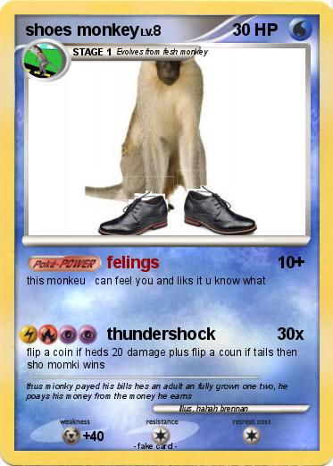 Pokemon shoes monkey