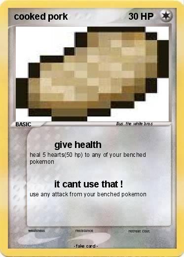 Pokemon cooked pork