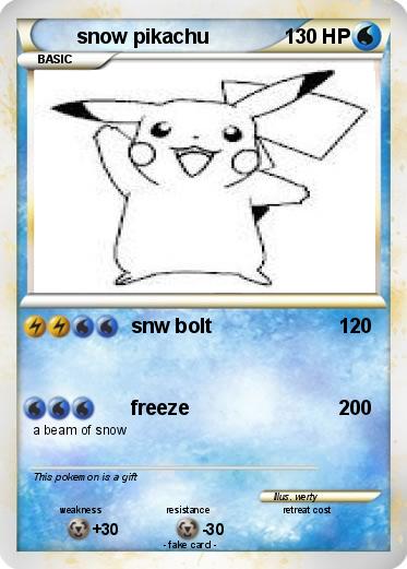 Pokemon snow pikachu