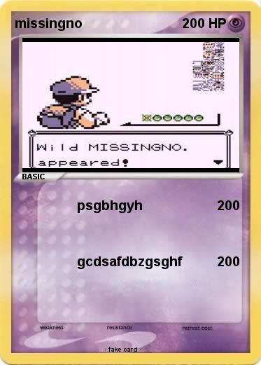 Pokemon missingno