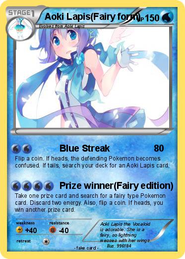 Pokemon Aoki Lapis(Fairy form)