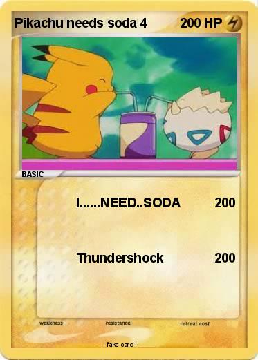 Pokemon Pikachu needs soda 4