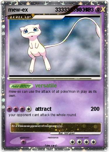 Pokemon mew-ex                  3333333333333
