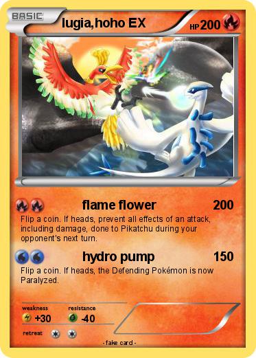 Pokemon lugia,hoho EX