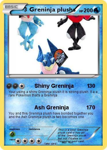 Pokemon 3 Greninja plushs