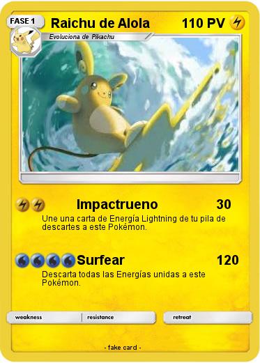 Pokemon Raichu de Alola