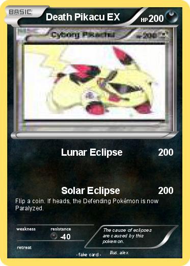 Pokemon Death Pikacu EX