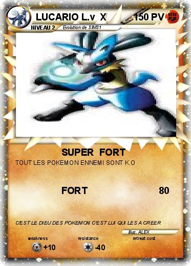 Pokemon LUCARIO L.v  X