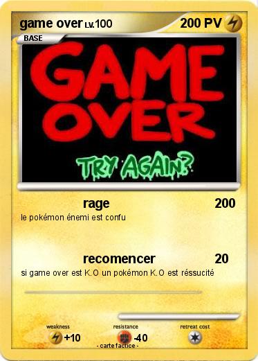 Pokemon game over