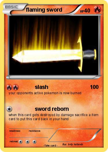 Pokemon flaming sword