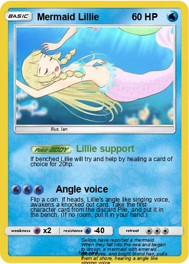 Pokemon Mermaid Lillie