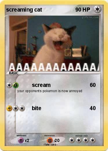 Pokemon screaming cat