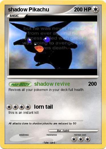 Pokemon shadow Pikachu