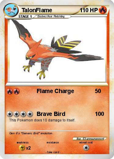 Pokémon TalonFlame 2 2 - Flame Charge - My Pokemon Card