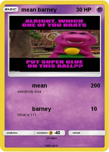 Pokemon mean barney