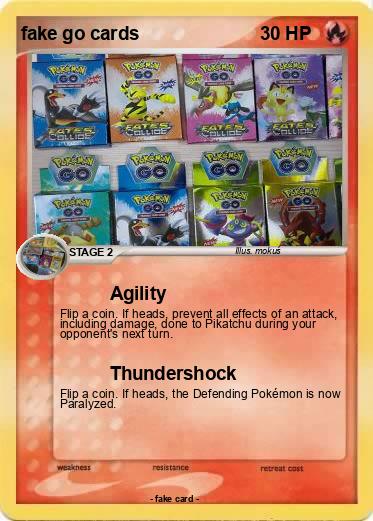 Pokemon fake go cards