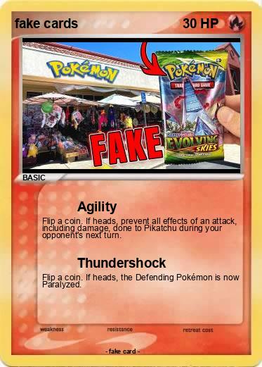 Pokemon fake cards