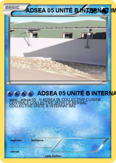 Pokemon ADSEA 05 UNITÉ B INTERNAT IME