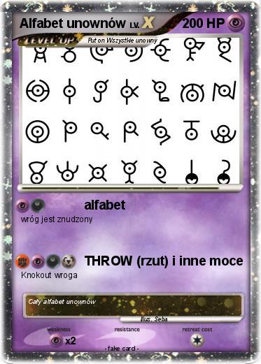 Pokemon Alfabet unownów
