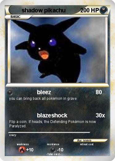 Pokemon shadow pikachu