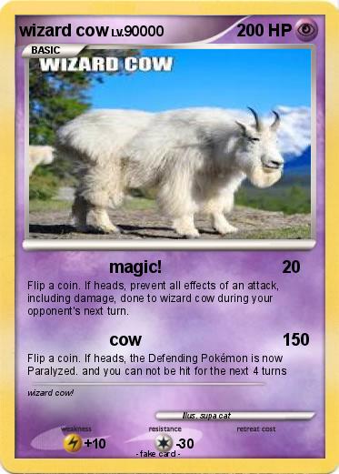 Pokemon wizard cow