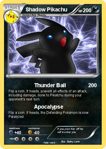 Pokemon Shadow Pikachu