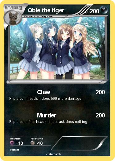 Pokemon Obie the tiger