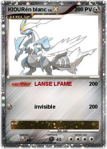Pokemon KIOURèn blanc
