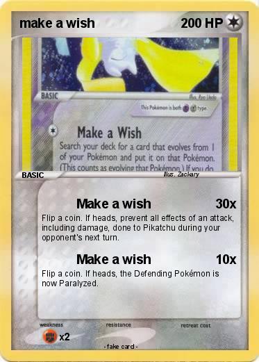 Pokemon make a wish