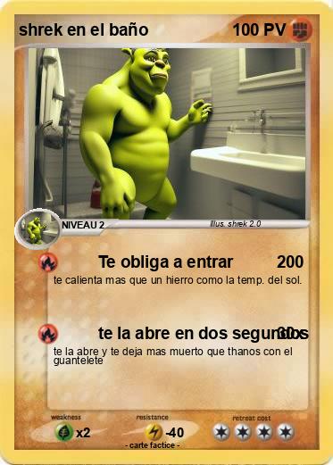 Pokemon shrek en el baño
