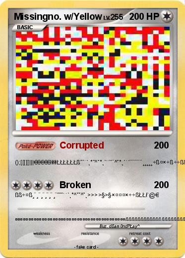 Pokemon Missingno. w/Yellow