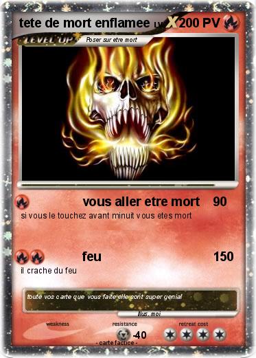 Pokemon tete de mort enflamee
